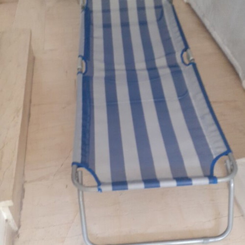 Aluminum sun lounger with adjustable back, new