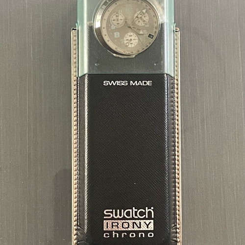 Swatch Irony Chrono men's silver watch like new vintage