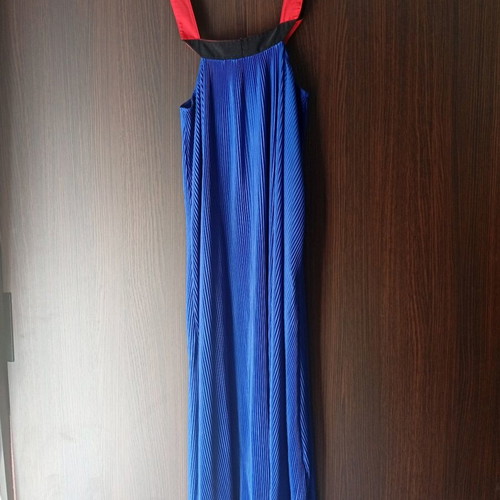 Zara women's dress new, blue and orange, size M