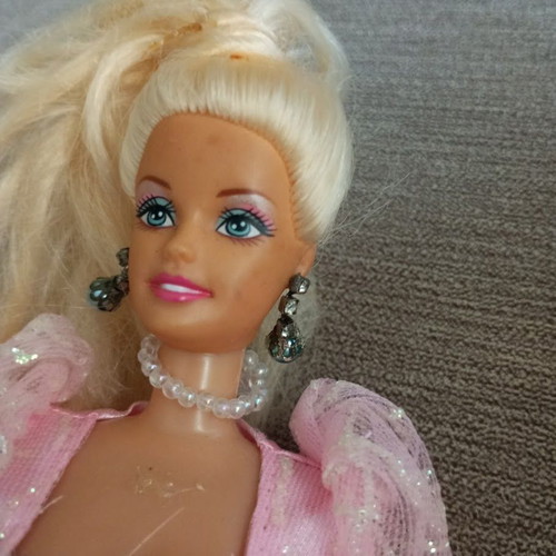 Barbie doll Mattel Bridal Barbie in pink lace wedding dress, like new