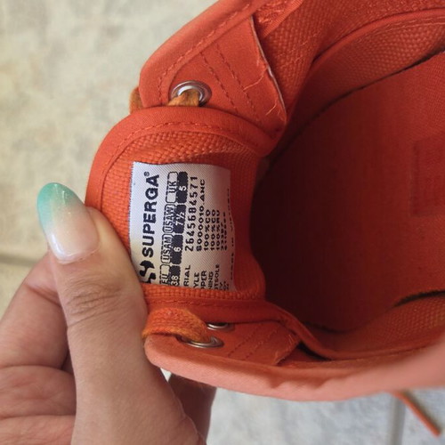 Superga women's orange sneakers size 38 used