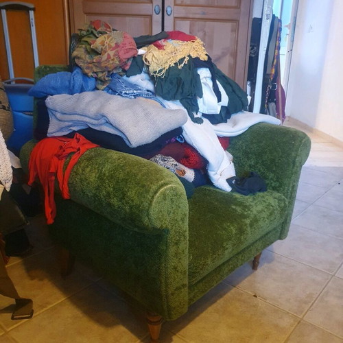 Velvet vintage armchair green cypress