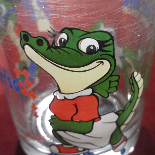 Ferrero '93 Nutella glass used with crocodile design