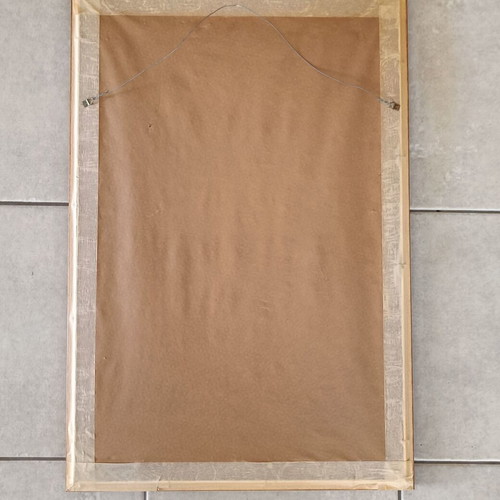 African Sand Painting framed, like new, 66x45 cm