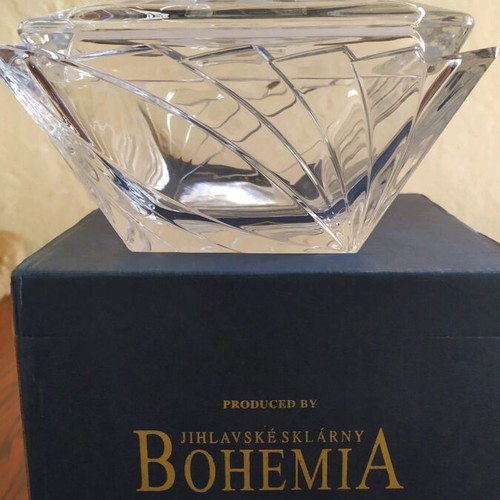 Bohemia Crystal fountain bowl new