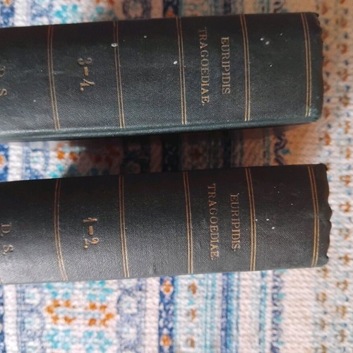 Euripidis Tragoediae 2 books used 1841 rare collectible