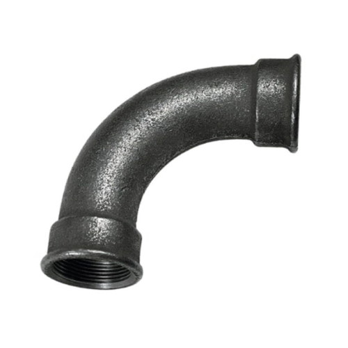 Gourd brand Hitachi Metals black 1 1/2 inch female elbow pipe fitting