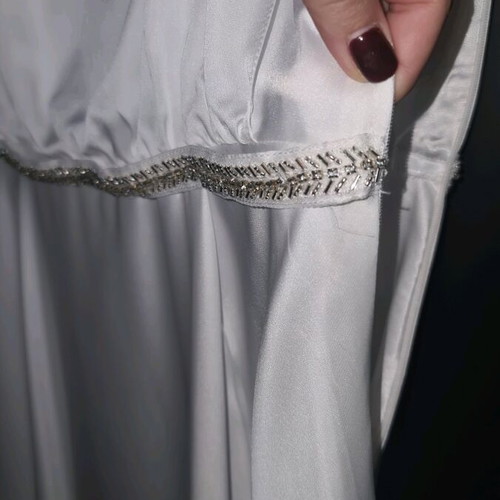 White long cocktail silk dress new, size 36