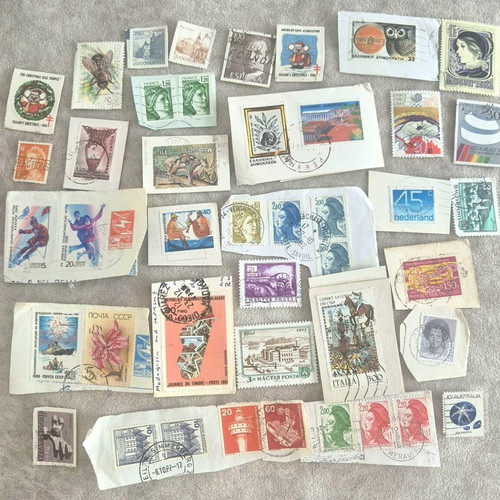 Stamp collection used from around the world