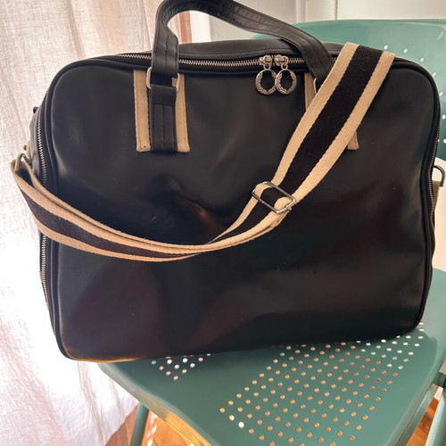Fred Perry large handbag like new, black and white, 35x40 cm