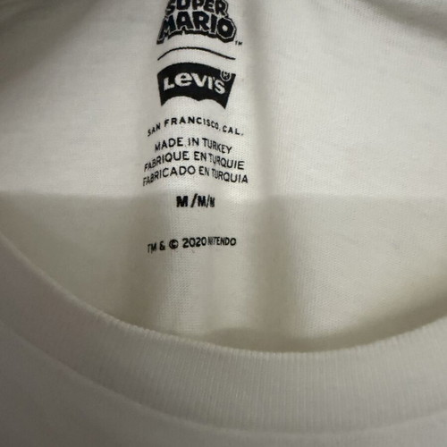 Levi's Super Mario T Shirt medium used, white