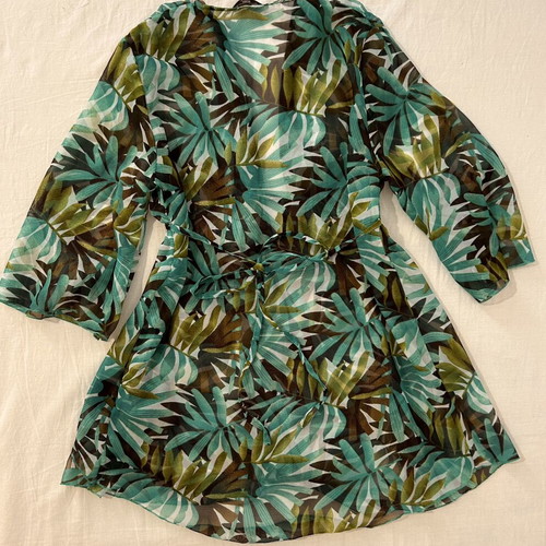 Transparent beach caftan kimono