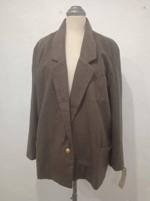 Vintage winter jacket 90s new, beige, size 50