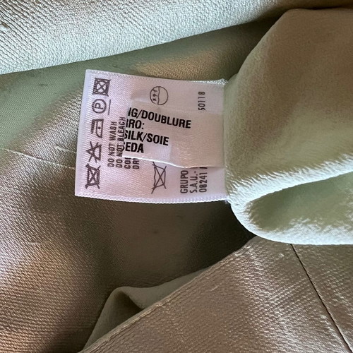 Escada 100% silk linen dress, green, made in Germany