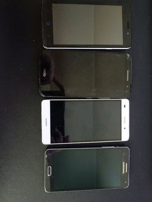 Smartphones used, pack of 4, ZTE Motorola Huawei Samsung