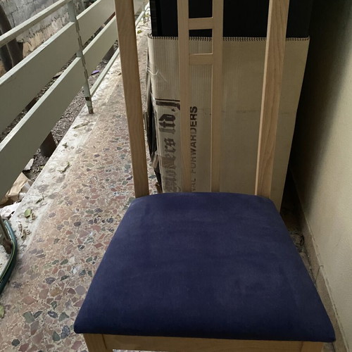 Dining table and six chairs used with normal wear