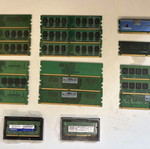 RAM memory pack used, 19 DDR, DDR2 & DDR3L modules for desktop and laptop