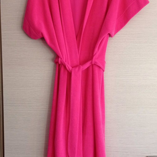 Nota short-sleeve robe used, dark pink, size M/L