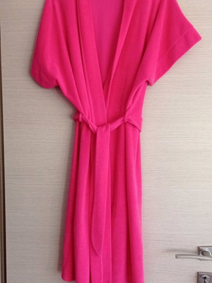 Nota short-sleeve robe used, dark pink, size M/L