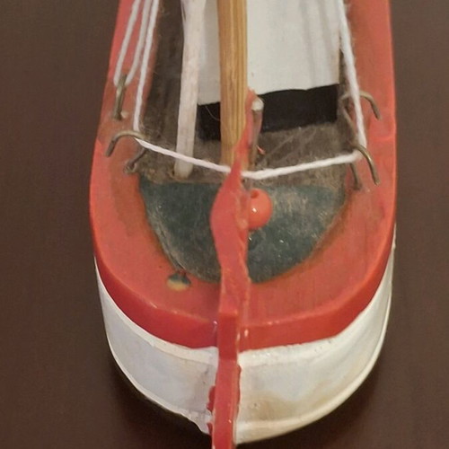 Handmade wooden decorative boat like new