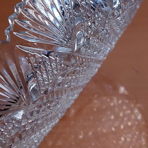 Vintage Hoya Corporation Crystal Serving Platter mint condition