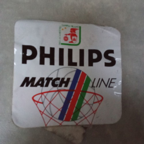 Vintage Philips Matchline Olimpia Milano plastic sticker used from 1980s