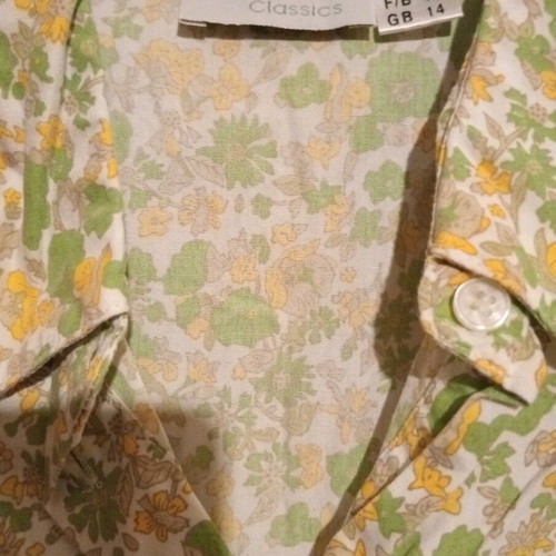 Mode Classic vintage women's shirt with floral pattern, new