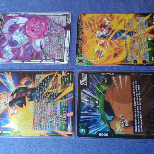 Dragonball Super Card Game 4 R Foil Cards like new