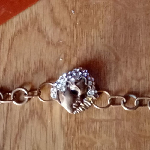 Bronze bracelet with female mask design, A2S
