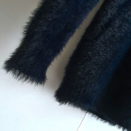 Pullover new dark blue, size L, 30% silk