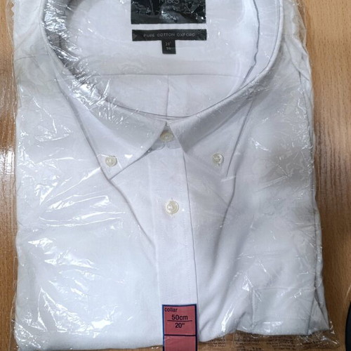 White short sleeve shirt 4XL new, Marks & Spencer, 100% cotton