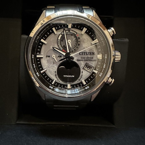 Citizen Tsuki-Yomi watch new, men's, gray
