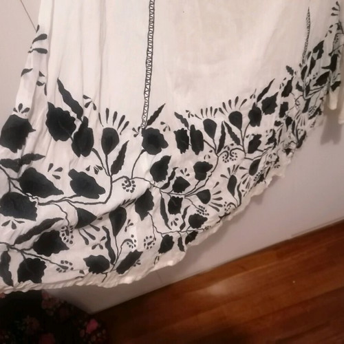 Midi cotton cloche skirt new, white
