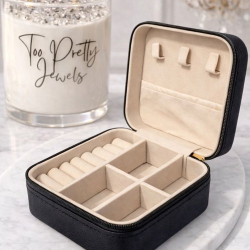 Jewelry case travel size new, black