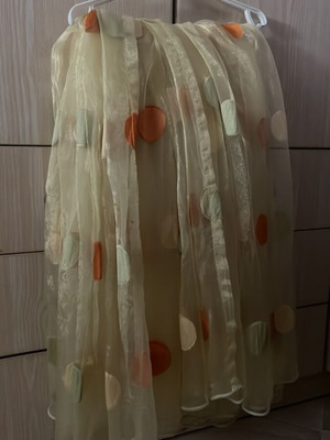 Curtains 2 pieces 180x115 cm like new, yellow transparent