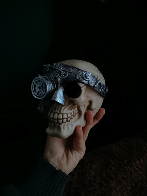 Steampunk διακοσμητικό κρανίο σαν καινούργιο