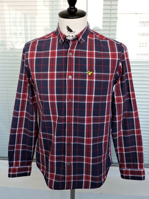 Lyle and Scott Mens Long Sleeve Checked Shirt Size M like new, blue red