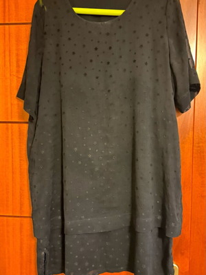 Black chiffon dress Mango like new with lining size M