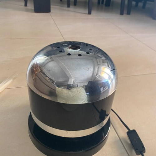 Vintage 70s Space Age Fiber Optic Lamp Chrome Base like new