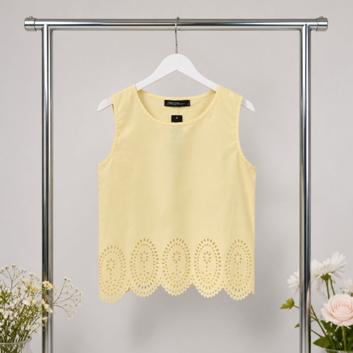 Yellow Sleeveless Top new, size S, polyester