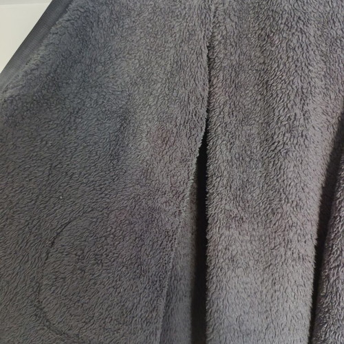 Teddy Fleece Jacket with Hood used, black, soft and warm