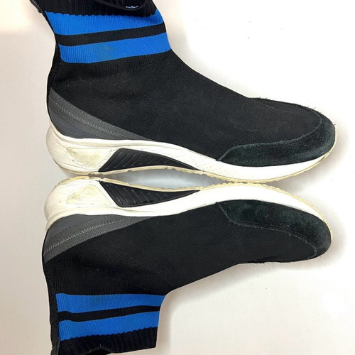 Diesel black sock athletic shoes used, size 42, black-blue