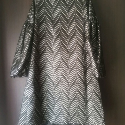Women's coat new, black with silver details, size L