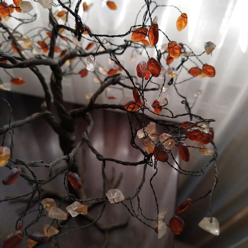Decorative Tree of Life like new, gemstone accents