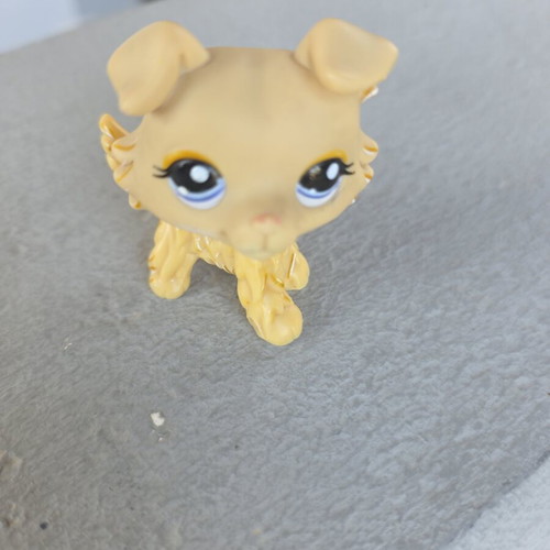 LPS Yellow Collie Dog #1194 rare, like new