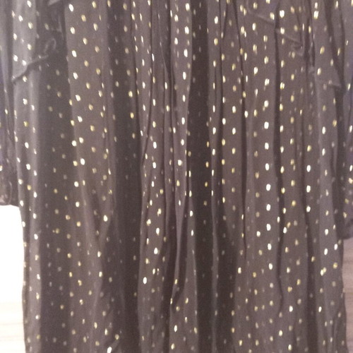 Nine by Savannah Miller black transparent dress new with gold dots