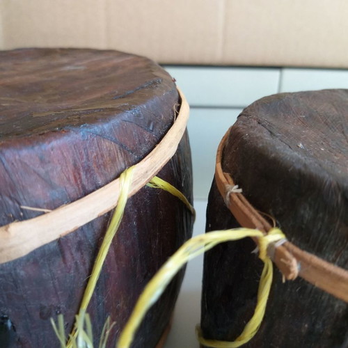 Decorative drums used, made from palm leaves