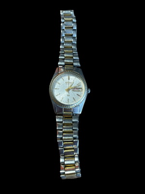 Vintage Seiko SQ women's wristwatch used, dual tone gold-silver quartz