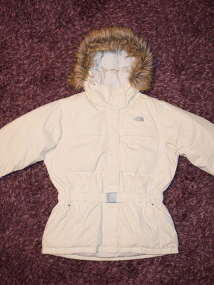 The North Face F2008 Down Waterproof Women Jacket size L used, white