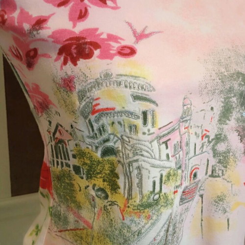 Derhy vintage girly romantic Parisian chic pink tank top like new